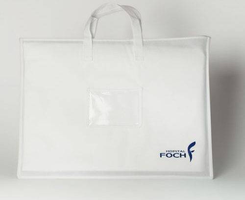 sac dossier patient blanc avec hopital foch